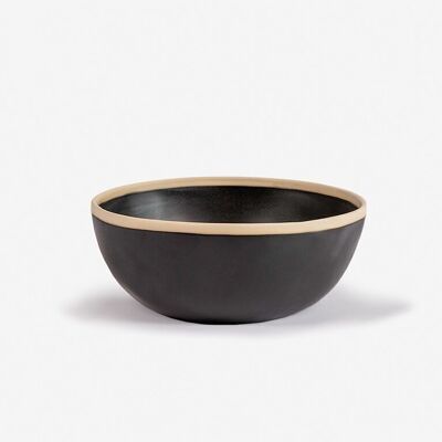 Bowl "Pure" // off-white/black // 18 x 7.5 cm