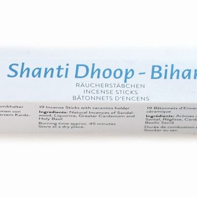 Varitas de incienso "Shanti Dhoop - Bihana"