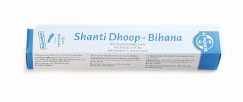 Bâtons d'encens "Shanti Dhoop - Bihana"