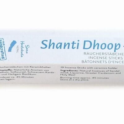 Räucherstäbchen "Shanti Dhoop - Bihana"