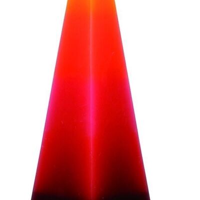 Pyramid candle // Shades of red and yellow
