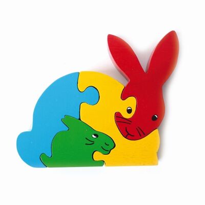 Puzzle "Lepre con coniglietti"