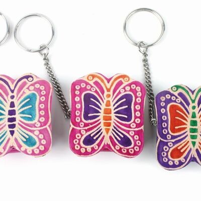 Mini portafoglio con portachiavi "Farfalla"