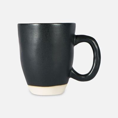 Coffee mug "Pure" // off-white/black