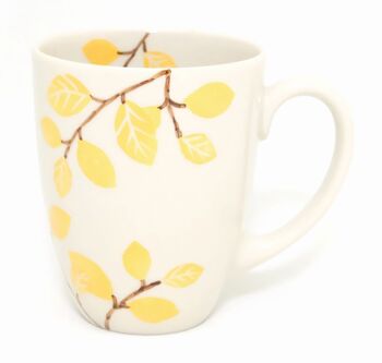 Tasse à café "Feuilles" // Jaune