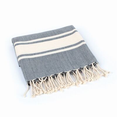 Serviette hammam // Gris/Beige