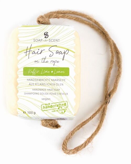 Haarseife "Hair Soap on the rope" // Kaffir Lime & Lemon
