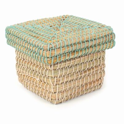 Storage basket with lid "Wave" // Small
