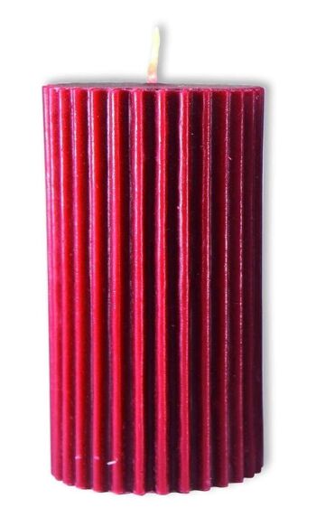 Bougie pilier // rouge foncé // 5,5 x 10 cm