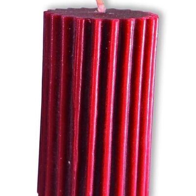 Candela a colonna // rosso scuro // 4 x 6,5 cm