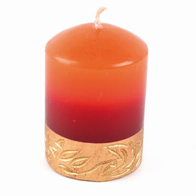 Pillar candle // Shades of red // Ø 4 cm, H 4.5 cm