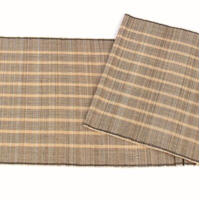 Table runner // black/natural // 33 x 120 cm