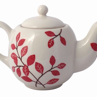 Teapot "Leaves" // Red