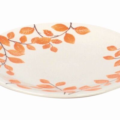 Cake plate "Leaves" // Orange