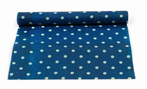 Bienenwachstuch-Rolle "Dots" // beige/blau