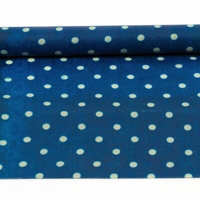 Beeswax cloth roll "Dots" // beige/blue