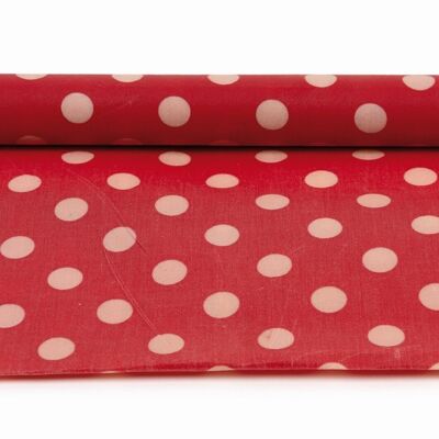 Beeswax cloth roll "Dots" // beige/red