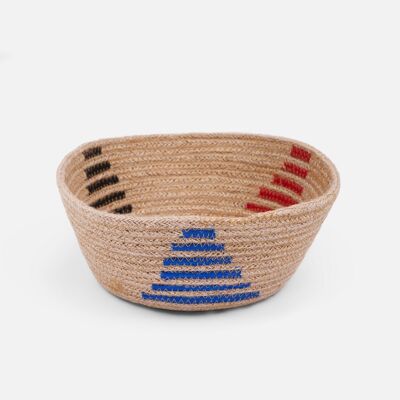 Round basket // beige/red/blue/black // Ø 9 cm, H 22 cm