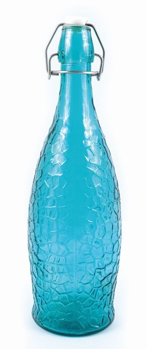 Glasflasche mit Bügelverschluss // Blau