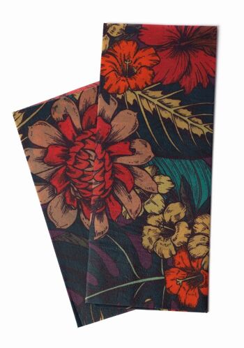 Chiffons en cire d'abeille "Fleurs" en lot de 2