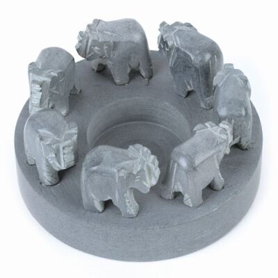 Tealight holder "Elephants"