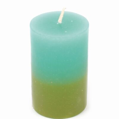 Pillar candle "Colour Rush" // Shades of green // Ø 4 cm, H 6.5 cm