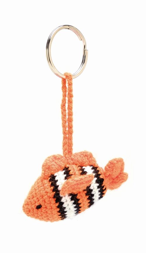 Schlüsselanhänger "Clownfisch" mit Schlüsselring