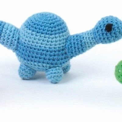 Mini figurine "Dino" 100% polyacrylique, au crochet, différentes couleurs