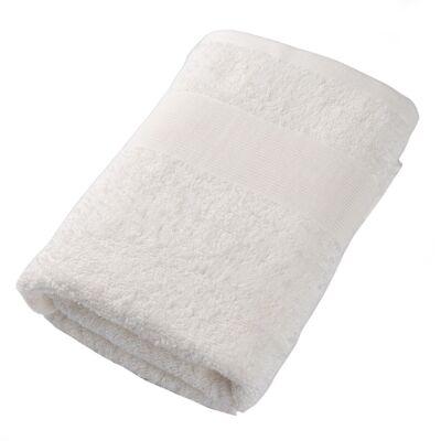 Asciugamano 50 x 100 cm 100% cotone biologico, bianco naturale,