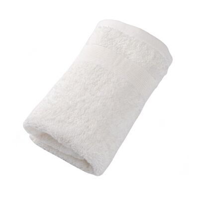 Asciugamano ospite 30 x 50 cm 100% cotone biologico, bianco naturale,