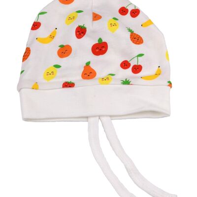 Bonnet bébé "Funny Fruits" // 3-6 mois