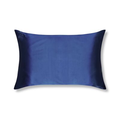 Fundas de almohada de seda azul medianoche