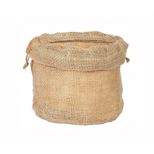 Sac cache pot en toile de jute ø 15cm H18cm