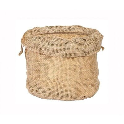 Jute pot cover bag ø 15cm H18cm