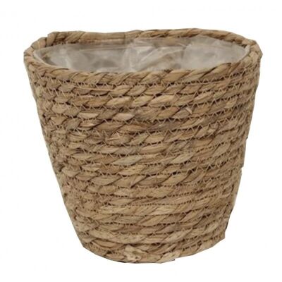 Wicker plant pot 12H 12D