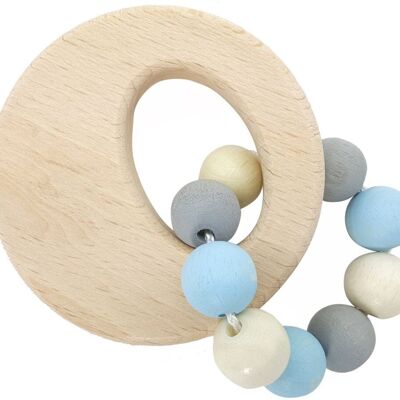 Grasping rattle circle, nature blue