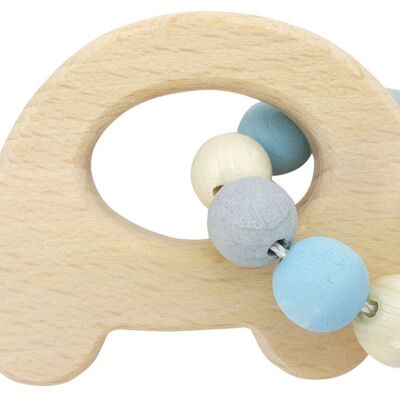 Grasping rattle car, nature blue