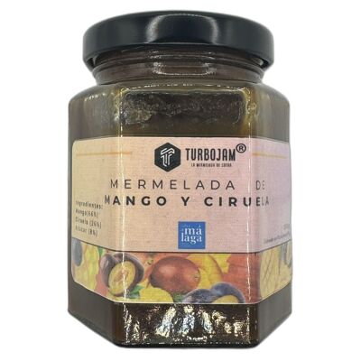 Mermelada Natural de Mango y Ciruela 90% Fruta. Contenido Reducido de Azúcares (Solo 8%)