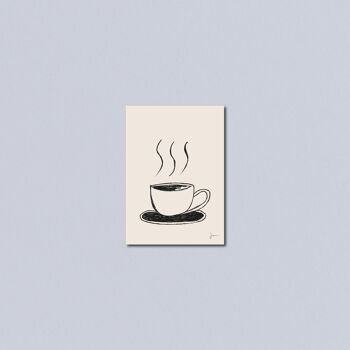 Affiche Tasse de café - Affiche pour les amoureux du café  - Art du quotidien - Illustration réconfortante 3