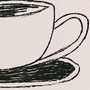 Affiche Tasse de café - Affiche pour les amoureux du café  - Art du quotidien - Illustration réconfortante 2