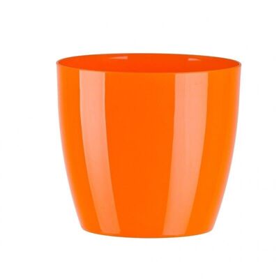 Plastic pot cover "Aga" orange color Ø28cm H25cm