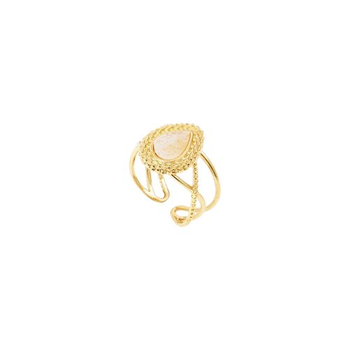 Bague SOLVEIG nacre blanche