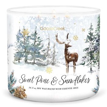 Pin doux et flocons de neige Goose Creek Candle® 411gr 1