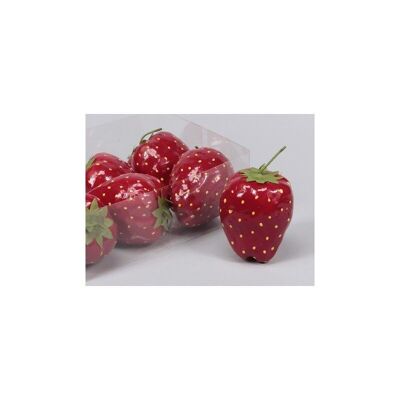 Fraise déco - Lot de 6