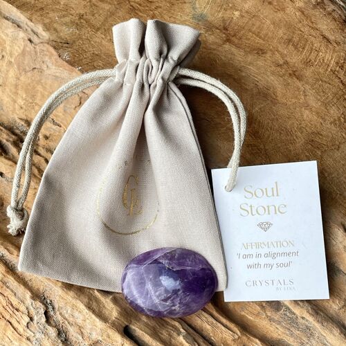 Stone of the Soul - Amethyst  - Affirmation stone