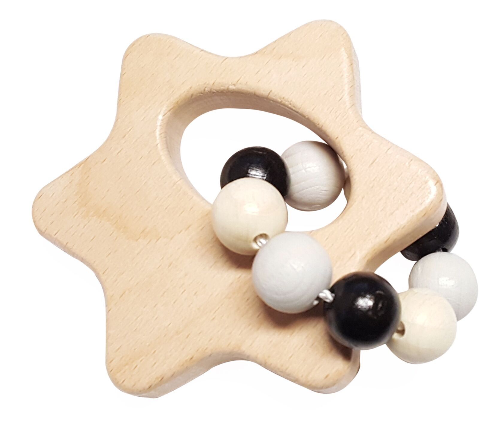 Grasping rattle star, natural black