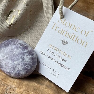 Stone of Transition - Lepidolite  - Affirmation stone