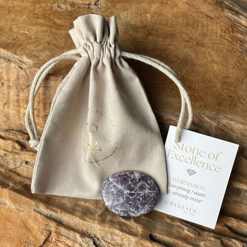 Stone of Excellence - Fluorite  - Affirmation stone