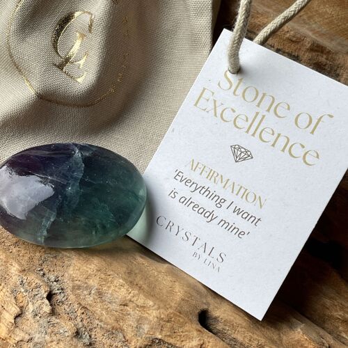 Stone of Excellence - Fluorite  - Affirmation stone