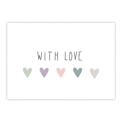 Carte postale d'amour d'infusion de coeur